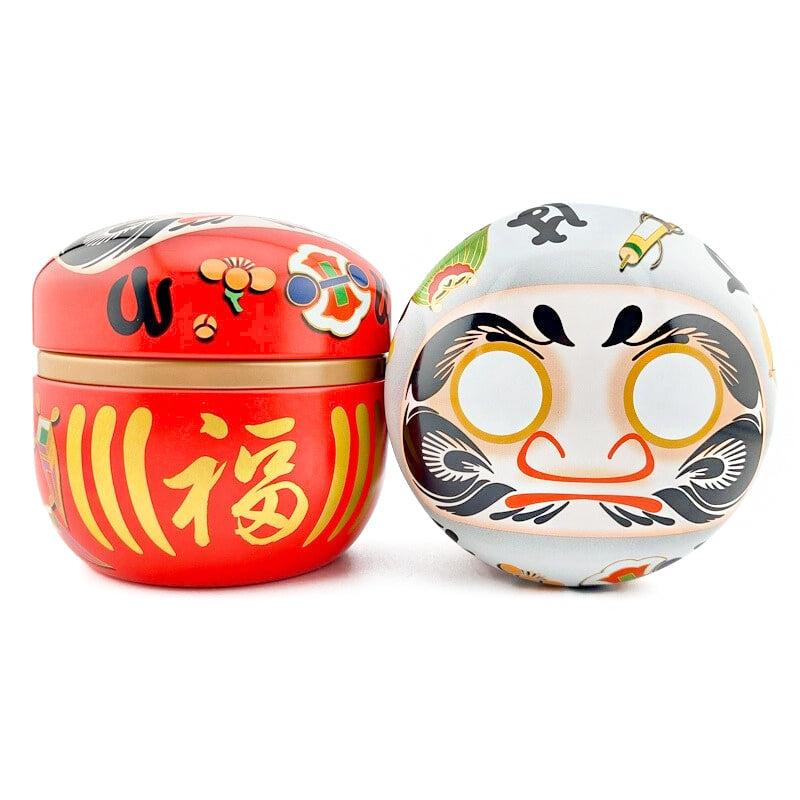 Zestaw 2 Metalowych Puszek na Herbatę - Daruma