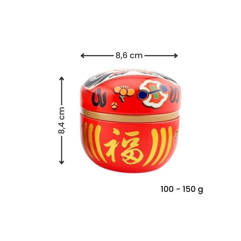 Zestaw 2 Metalowych Puszek na Herbatę - Daruma
