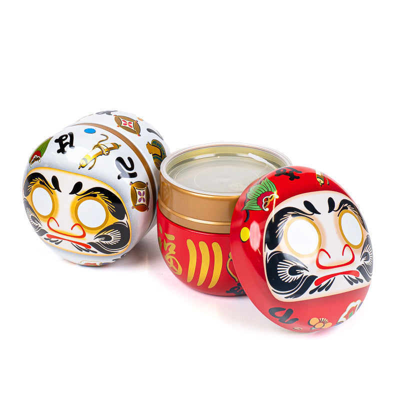Zestaw 2 Metalowych Puszek na Herbatę - Daruma