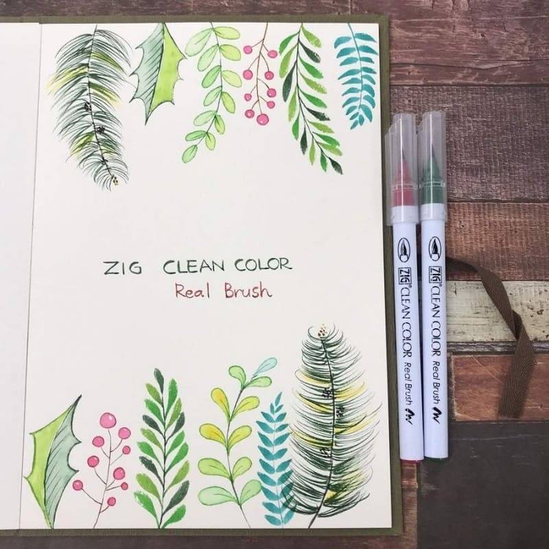 Zestaw 24 pisaków pędzelkowych ZIG Extra Fine
