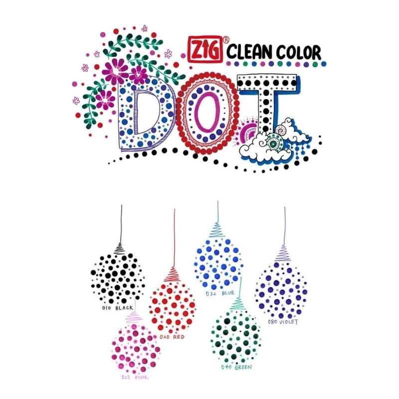 Zestaw 6 markerów Dot Double Point