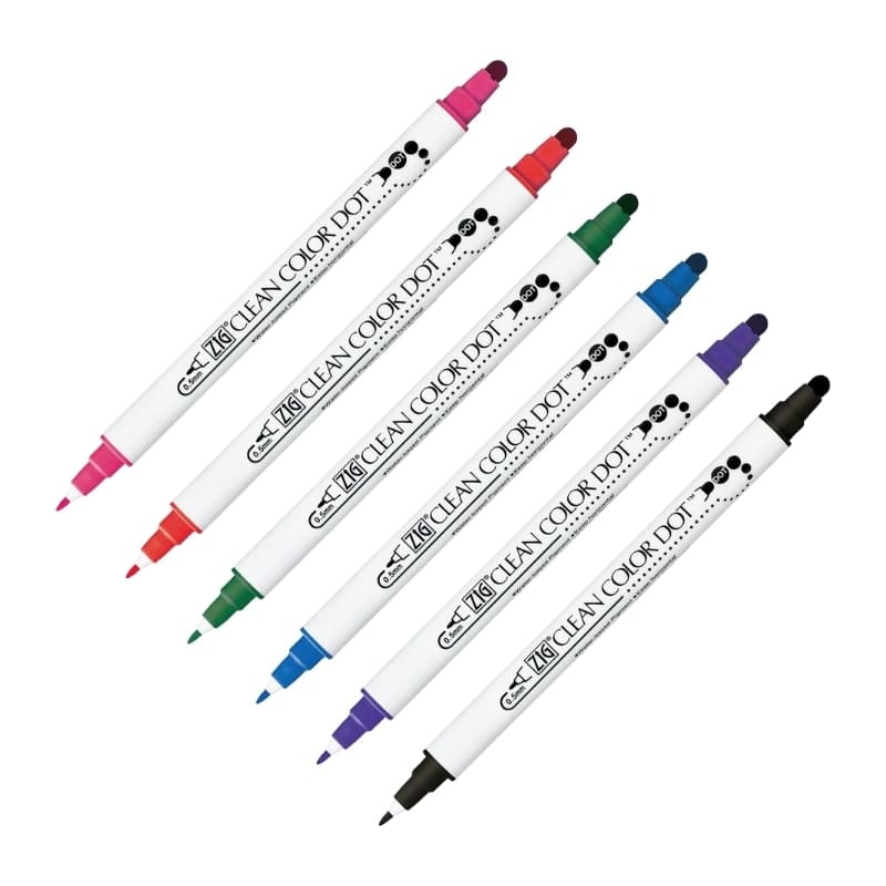 Zestaw 6 markerów Dot Double Point