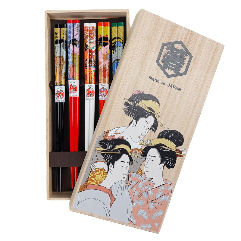 Zestaw japońskich pałeczek Ukiyo e