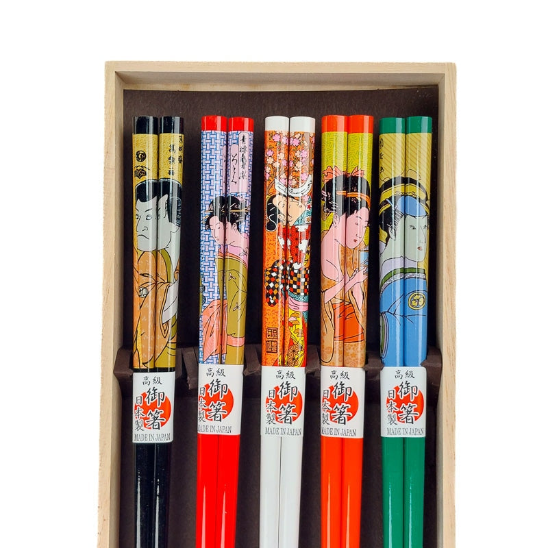 Zestaw japońskich pałeczek Ukiyo e