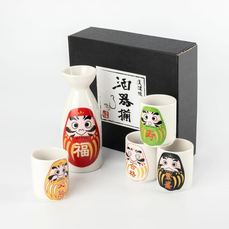 Zestaw japońskiej sake Daruma