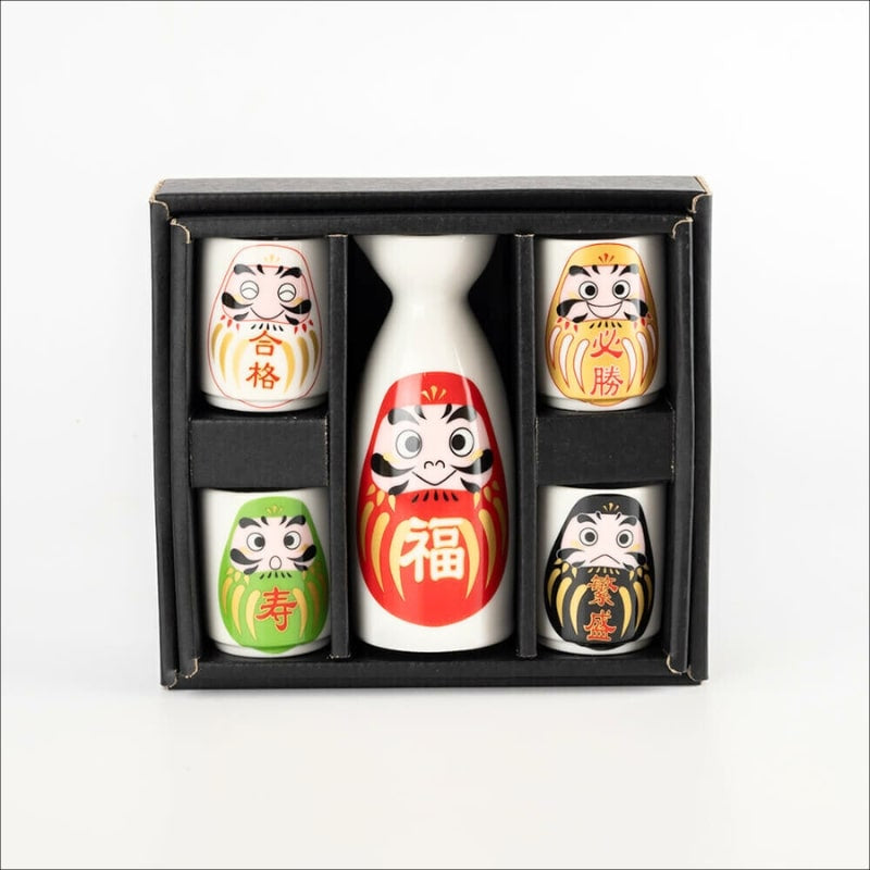Zestaw japońskiej sake Daruma