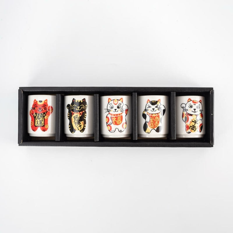 Zestaw kieliszków do sake Maneki Neko