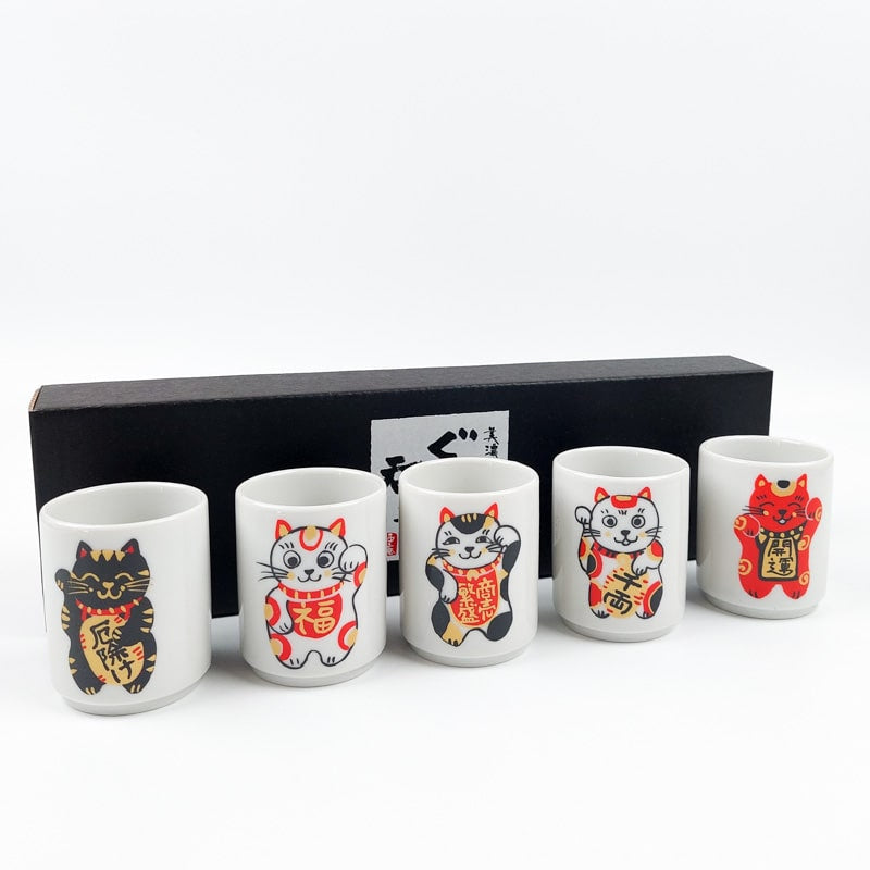 Zestaw kieliszków do sake Maneki Neko
