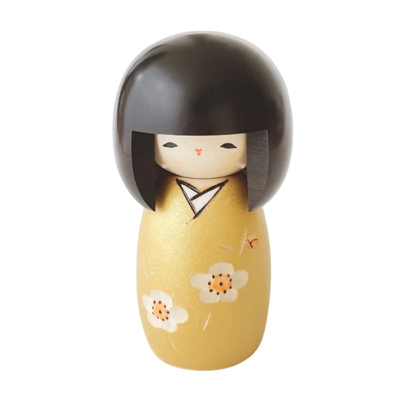 Złota lalka Kokeshi Kaika